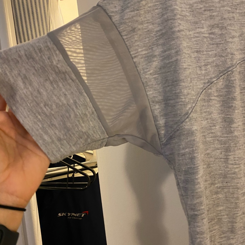 Basic Tee with Mesh Detail- Athleisure